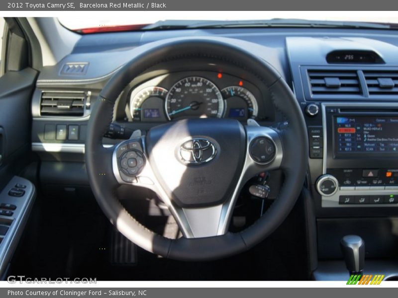 Barcelona Red Metallic / Black 2012 Toyota Camry SE