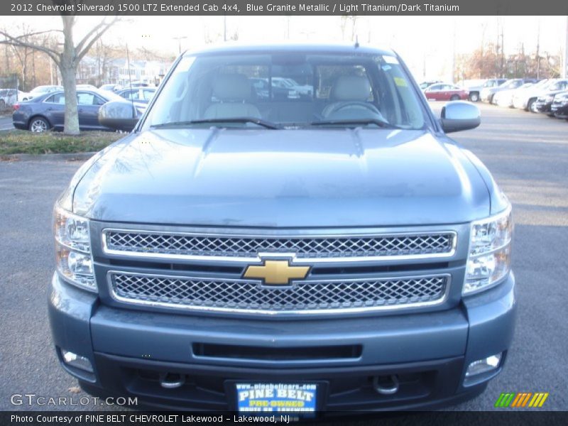 Blue Granite Metallic / Light Titanium/Dark Titanium 2012 Chevrolet Silverado 1500 LTZ Extended Cab 4x4