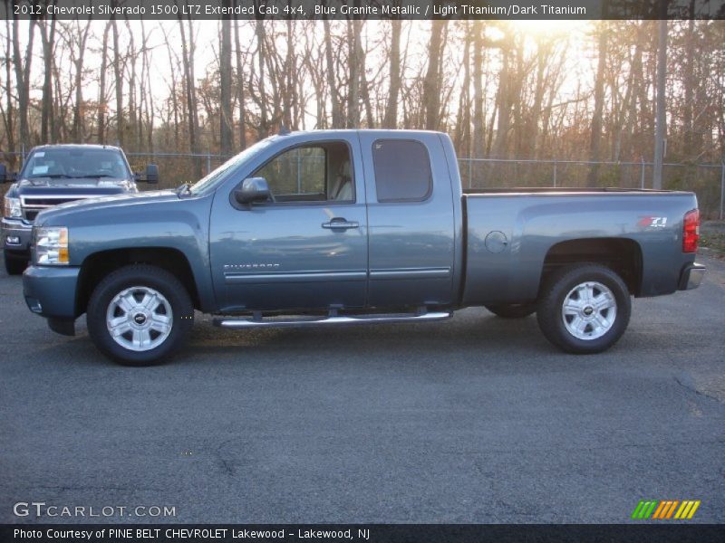 Blue Granite Metallic / Light Titanium/Dark Titanium 2012 Chevrolet Silverado 1500 LTZ Extended Cab 4x4