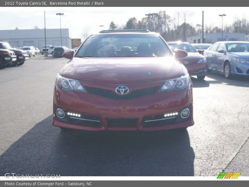 Barcelona Red Metallic / Black 2012 Toyota Camry SE