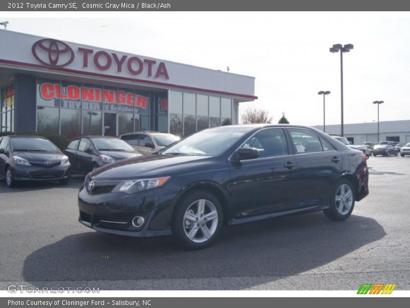 Cosmic Gray Mica / Black/Ash 2012 Toyota Camry SE