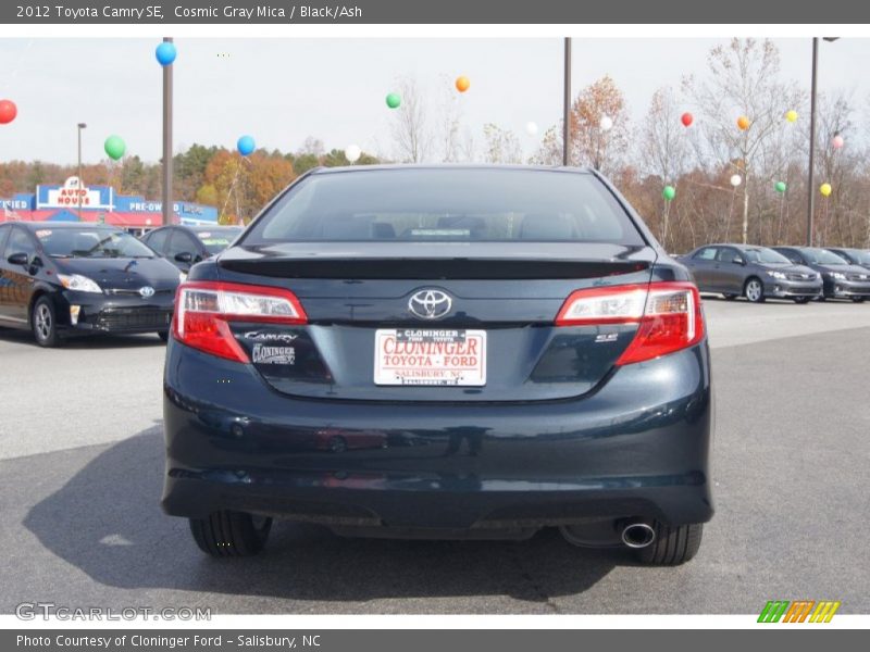 Cosmic Gray Mica / Black/Ash 2012 Toyota Camry SE