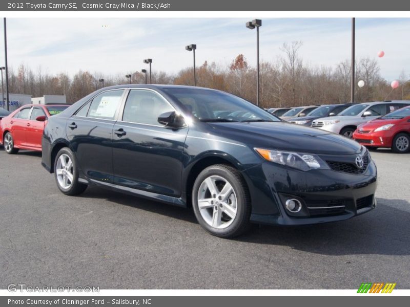 Cosmic Gray Mica / Black/Ash 2012 Toyota Camry SE