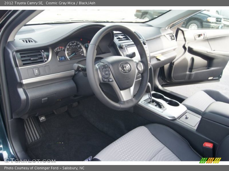 Cosmic Gray Mica / Black/Ash 2012 Toyota Camry SE