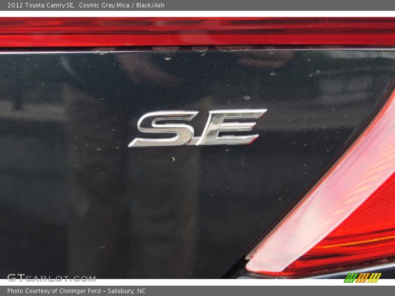 Cosmic Gray Mica / Black/Ash 2012 Toyota Camry SE
