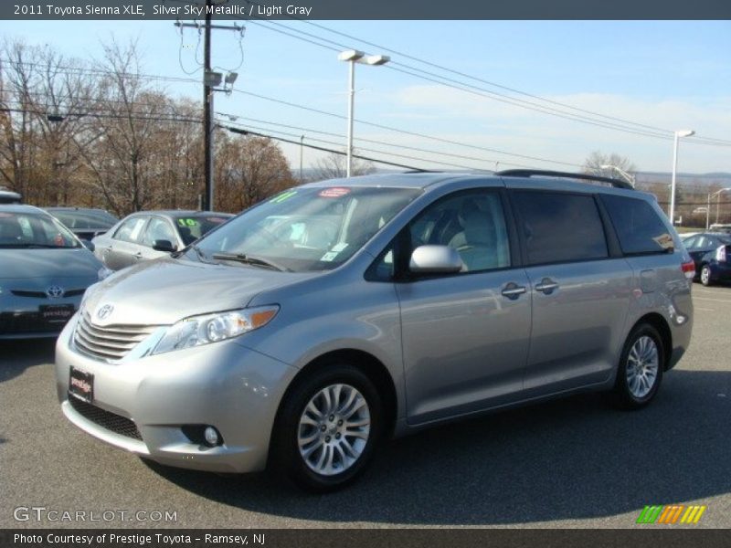 Silver Sky Metallic / Light Gray 2011 Toyota Sienna XLE