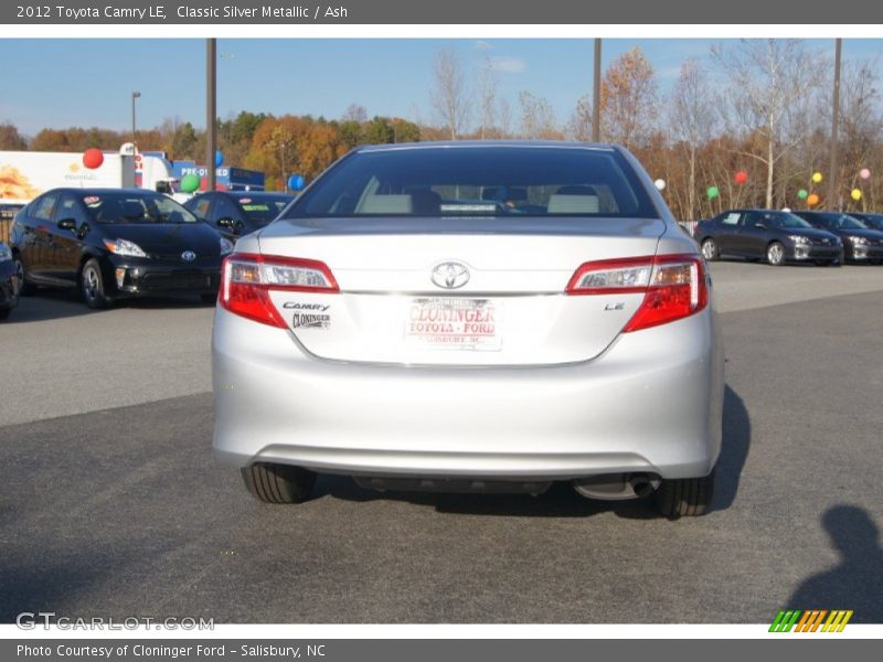 Classic Silver Metallic / Ash 2012 Toyota Camry LE