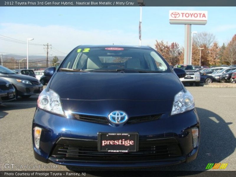 Nautical Blue Metallic / Misty Gray 2012 Toyota Prius 3rd Gen Four Hybrid