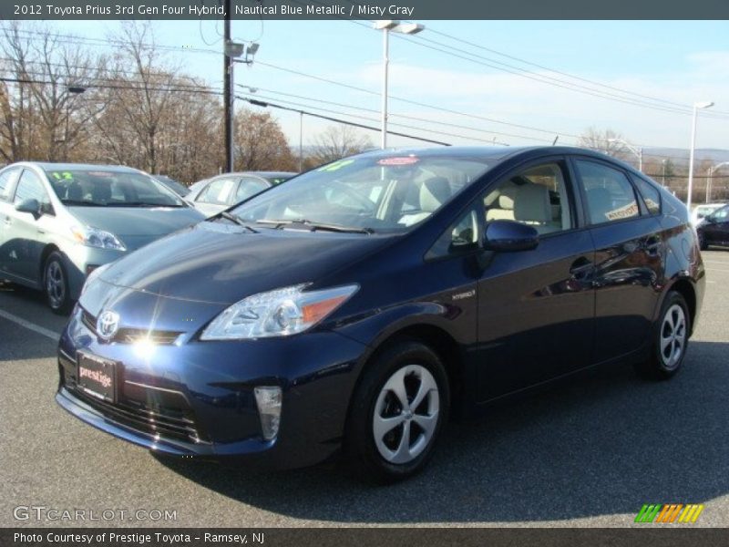 Nautical Blue Metallic / Misty Gray 2012 Toyota Prius 3rd Gen Four Hybrid