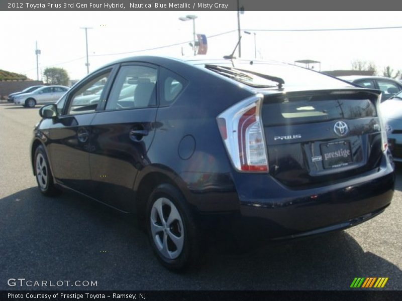 Nautical Blue Metallic / Misty Gray 2012 Toyota Prius 3rd Gen Four Hybrid