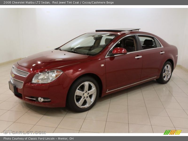 Red Jewel Tint Coat / Cocoa/Cashmere Beige 2008 Chevrolet Malibu LTZ Sedan