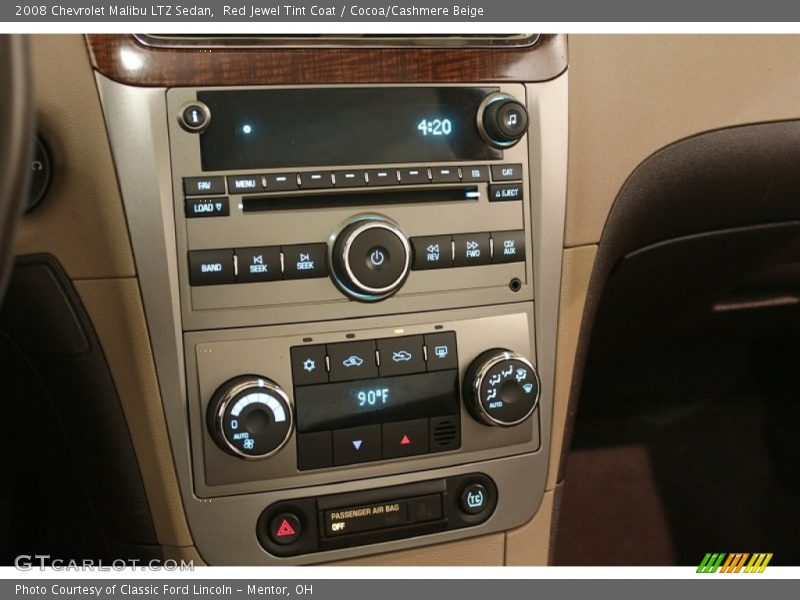 Controls of 2008 Malibu LTZ Sedan