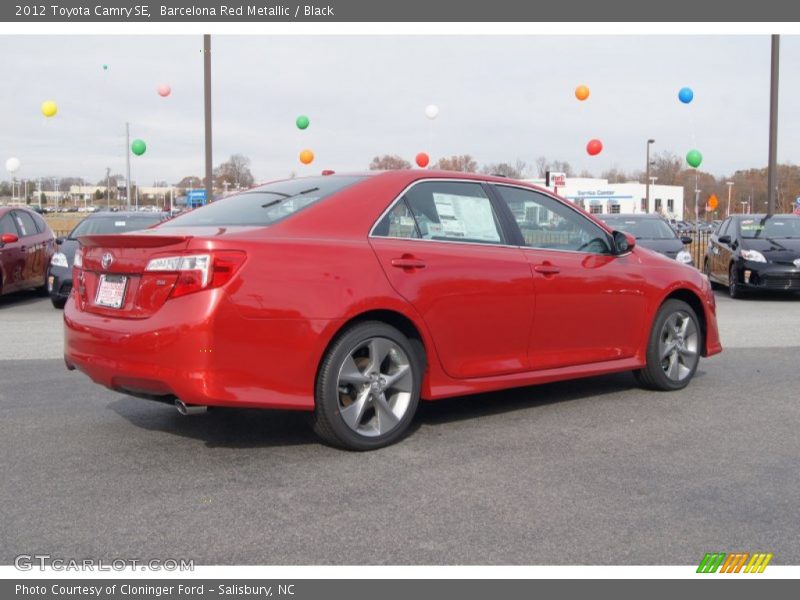 Barcelona Red Metallic / Black 2012 Toyota Camry SE