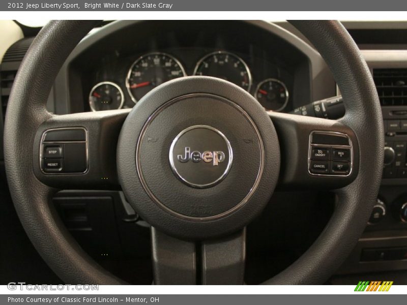 Bright White / Dark Slate Gray 2012 Jeep Liberty Sport