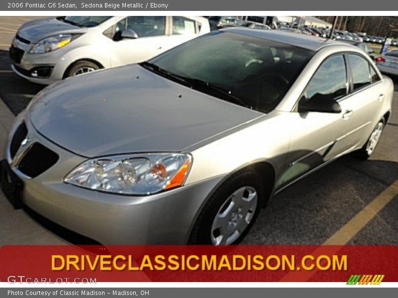 Sedona Beige Metallic / Ebony 2006 Pontiac G6 Sedan