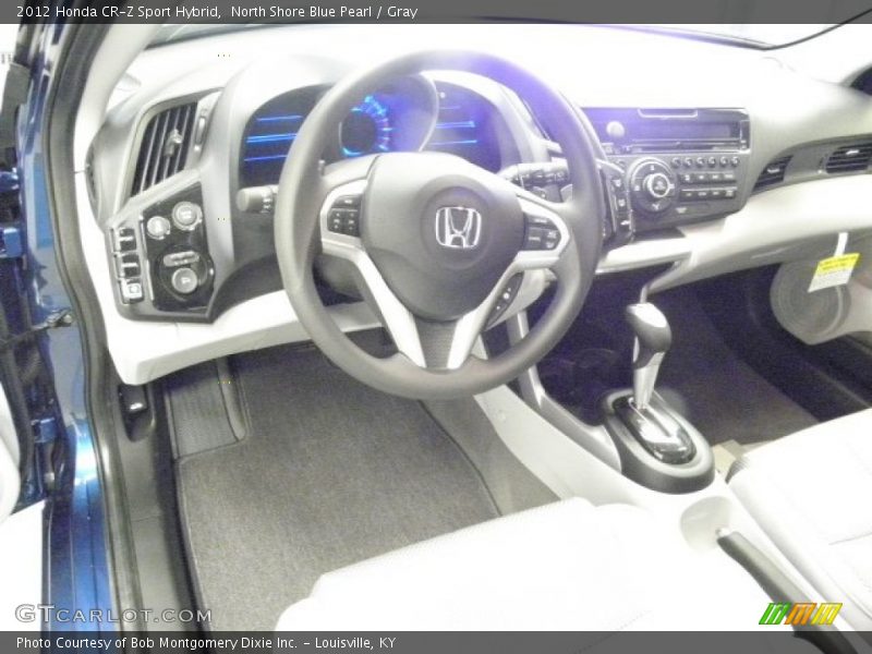 North Shore Blue Pearl / Gray 2012 Honda CR-Z Sport Hybrid