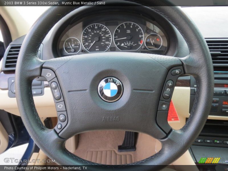 Mystic Blue Metallic / Sand 2003 BMW 3 Series 330xi Sedan
