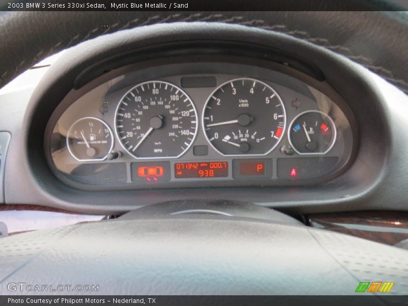 Mystic Blue Metallic / Sand 2003 BMW 3 Series 330xi Sedan