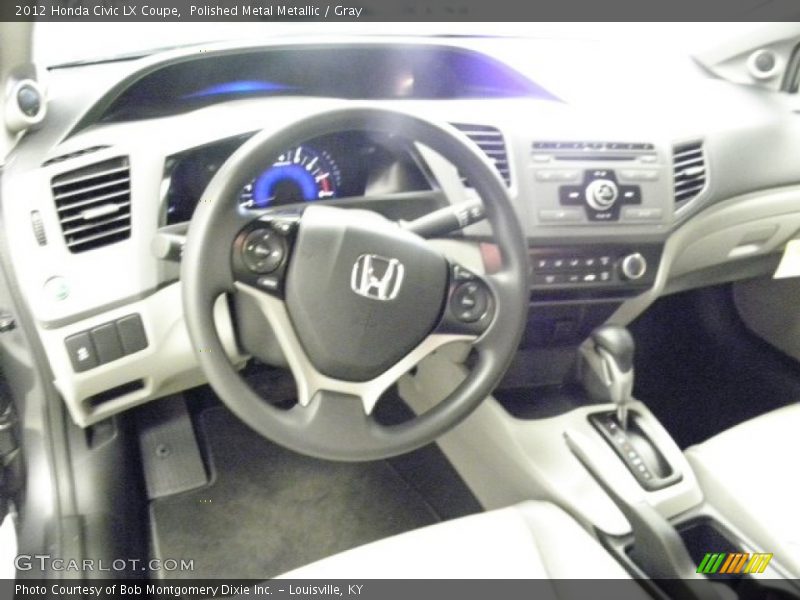 Polished Metal Metallic / Gray 2012 Honda Civic LX Coupe