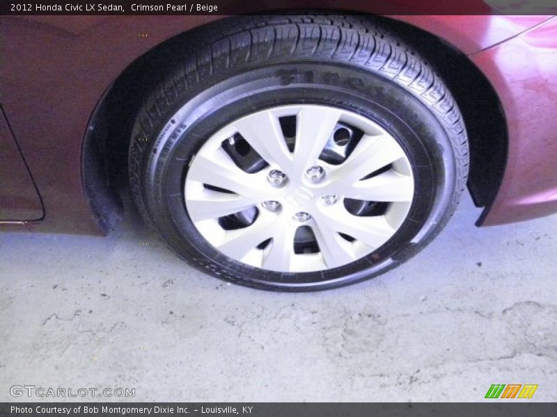 Crimson Pearl / Beige 2012 Honda Civic LX Sedan