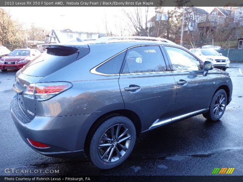 Nebula Gray Pearl / Black/Ebony Birds Eye Maple 2013 Lexus RX 350 F Sport AWD