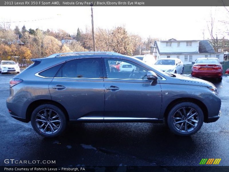 Nebula Gray Pearl / Black/Ebony Birds Eye Maple 2013 Lexus RX 350 F Sport AWD