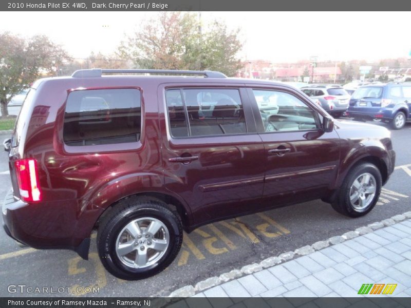 Dark Cherry Pearl / Beige 2010 Honda Pilot EX 4WD