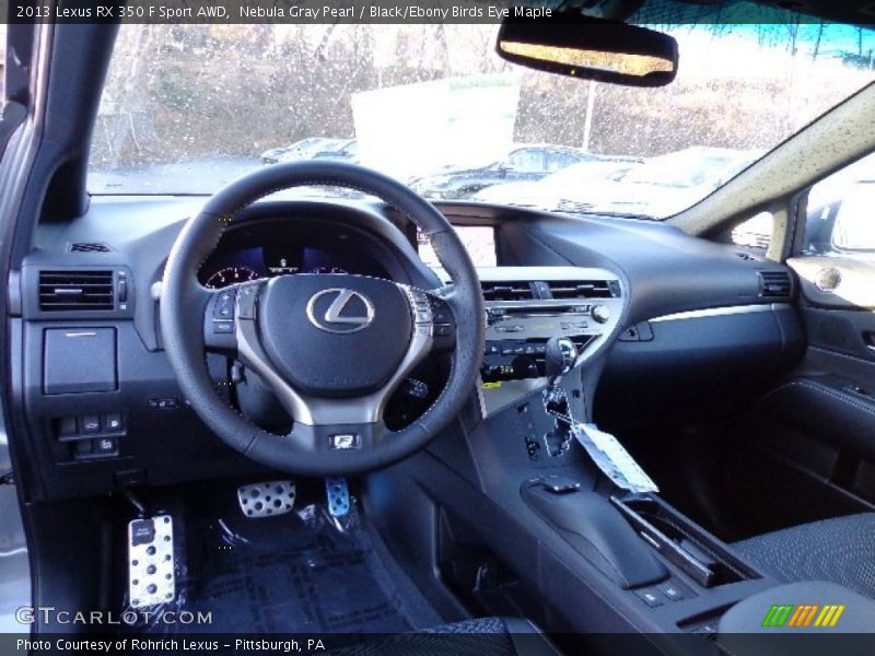 Nebula Gray Pearl / Black/Ebony Birds Eye Maple 2013 Lexus RX 350 F Sport AWD
