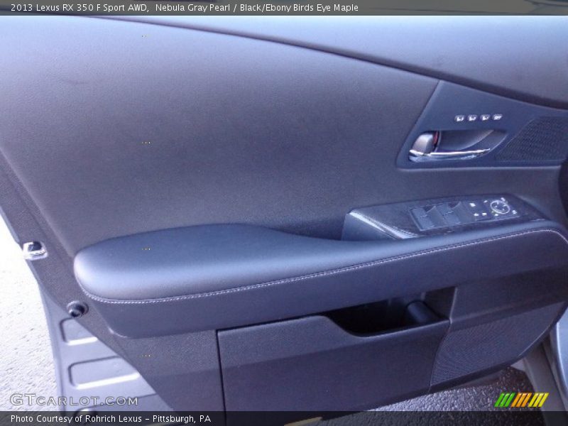Nebula Gray Pearl / Black/Ebony Birds Eye Maple 2013 Lexus RX 350 F Sport AWD