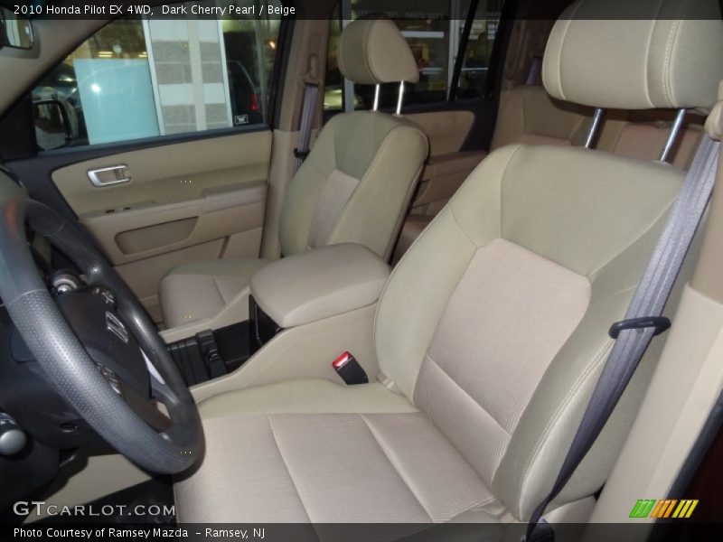 Dark Cherry Pearl / Beige 2010 Honda Pilot EX 4WD