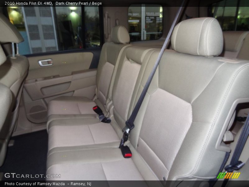 Dark Cherry Pearl / Beige 2010 Honda Pilot EX 4WD