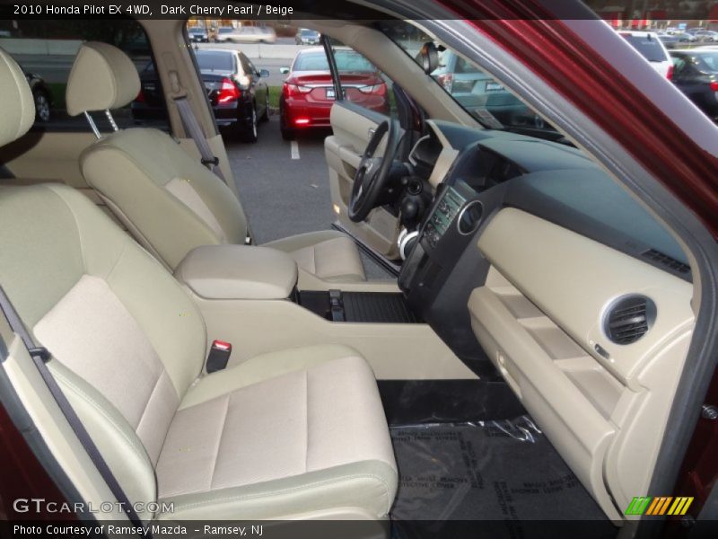 Dark Cherry Pearl / Beige 2010 Honda Pilot EX 4WD