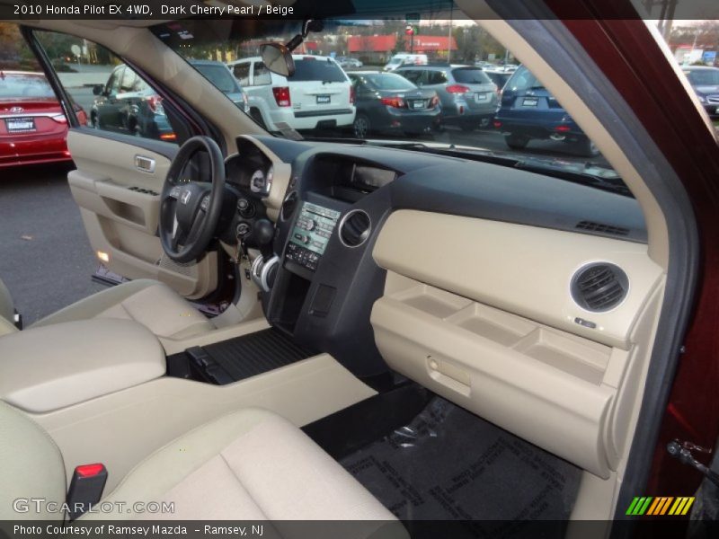 Dark Cherry Pearl / Beige 2010 Honda Pilot EX 4WD