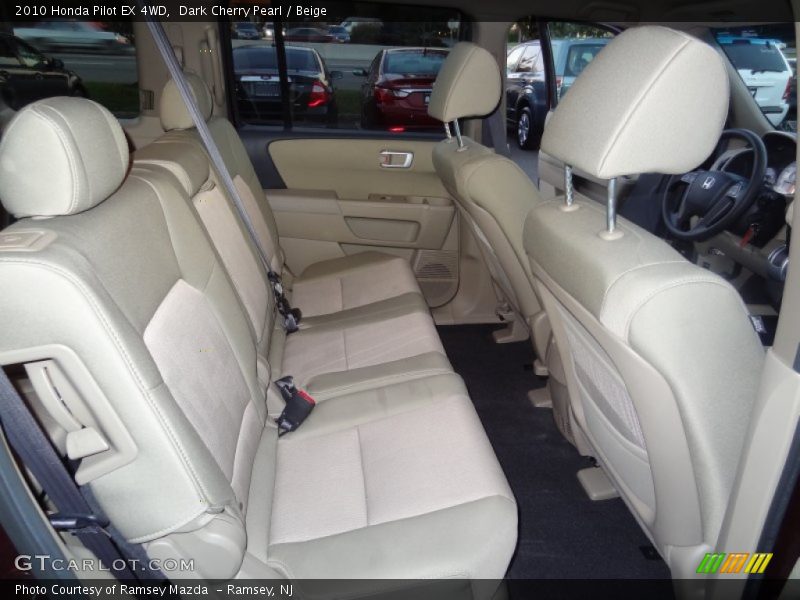 Dark Cherry Pearl / Beige 2010 Honda Pilot EX 4WD