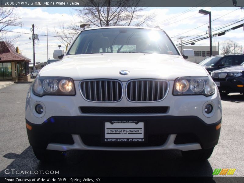 Alpine White / Beige 2008 BMW X3 3.0si