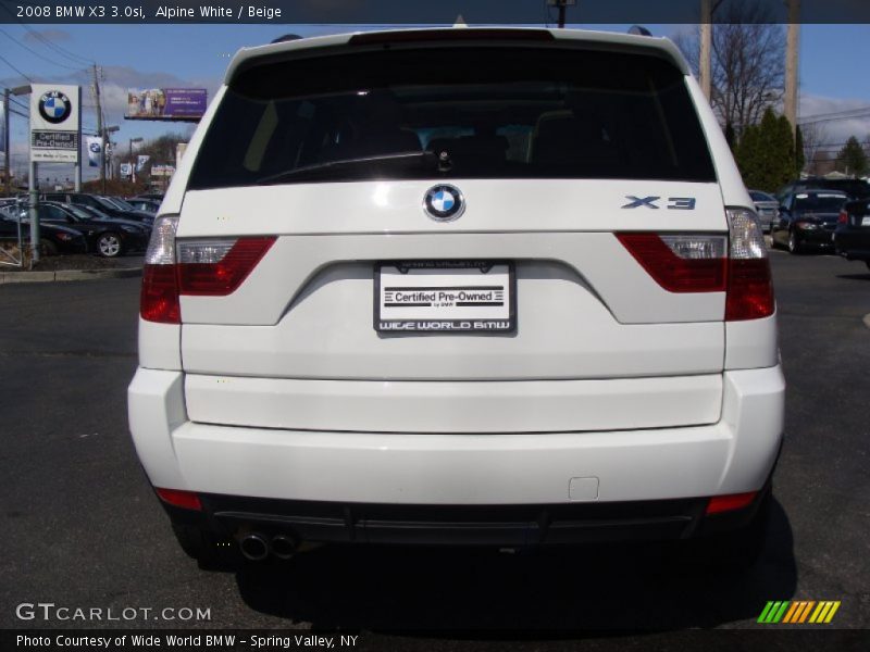 Alpine White / Beige 2008 BMW X3 3.0si