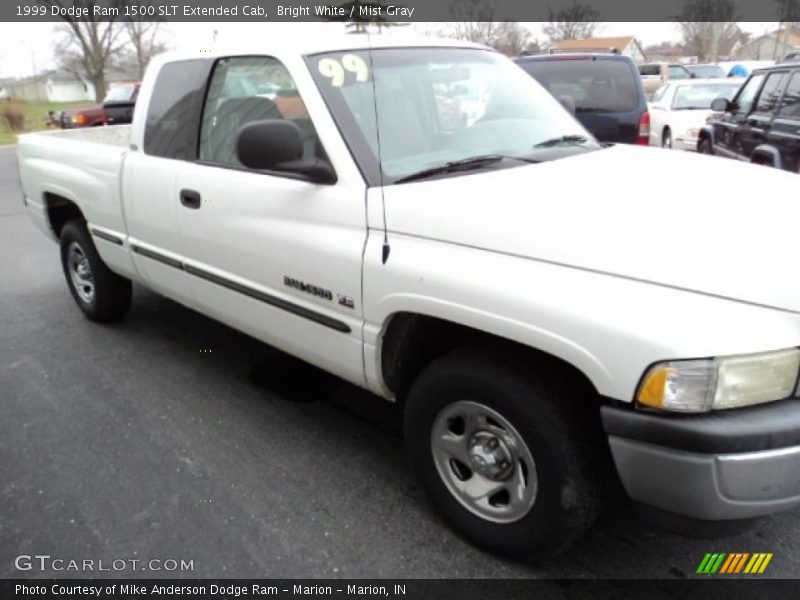 Bright White / Mist Gray 1999 Dodge Ram 1500 SLT Extended Cab
