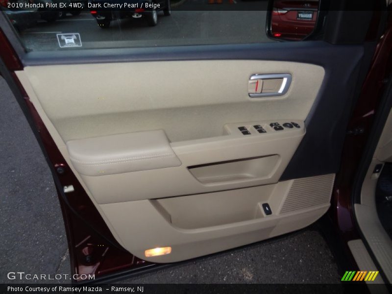 Dark Cherry Pearl / Beige 2010 Honda Pilot EX 4WD