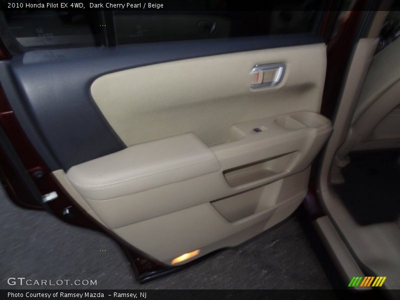 Dark Cherry Pearl / Beige 2010 Honda Pilot EX 4WD
