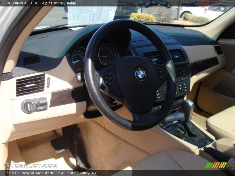 Alpine White / Beige 2008 BMW X3 3.0si