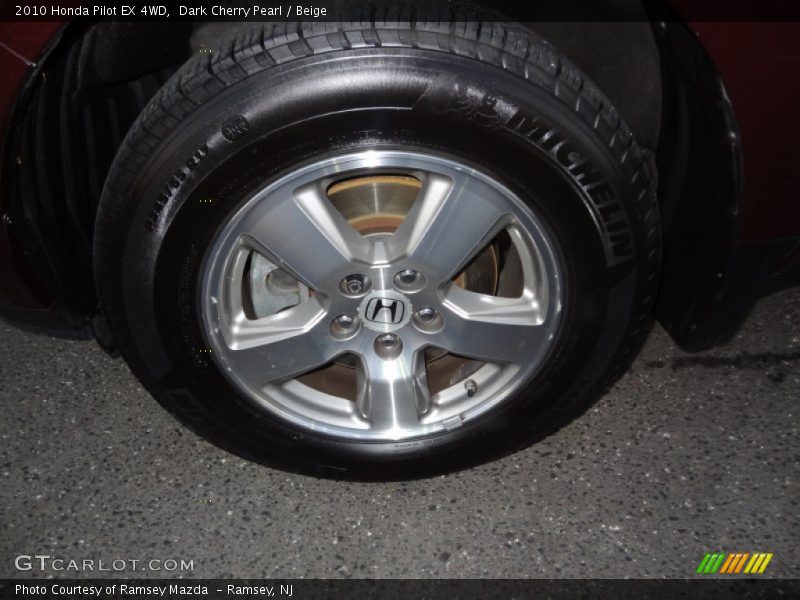 Dark Cherry Pearl / Beige 2010 Honda Pilot EX 4WD