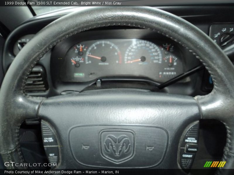 Bright White / Mist Gray 1999 Dodge Ram 1500 SLT Extended Cab