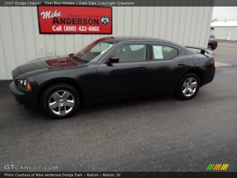 Steel Blue Metallic / Dark Slate Gray/Light Graystone 2007 Dodge Charger
