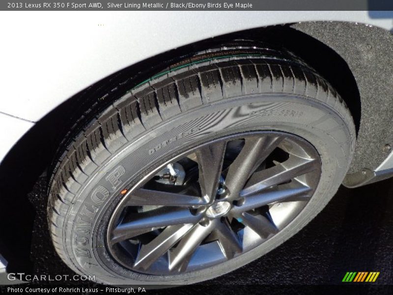 Silver Lining Metallic / Black/Ebony Birds Eye Maple 2013 Lexus RX 350 F Sport AWD