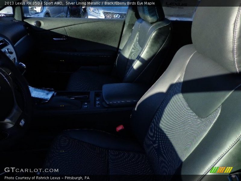 Silver Lining Metallic / Black/Ebony Birds Eye Maple 2013 Lexus RX 350 F Sport AWD