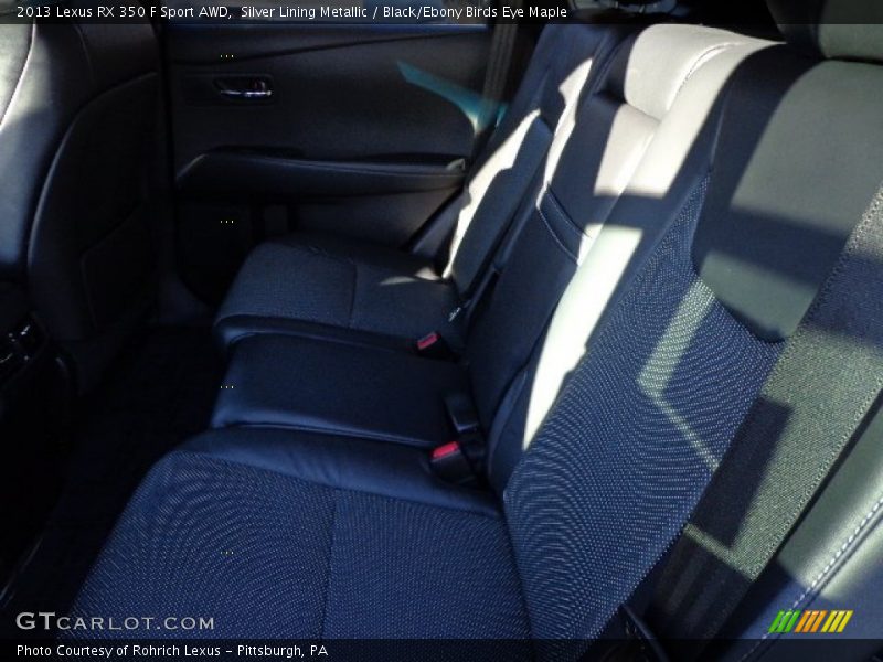 Silver Lining Metallic / Black/Ebony Birds Eye Maple 2013 Lexus RX 350 F Sport AWD