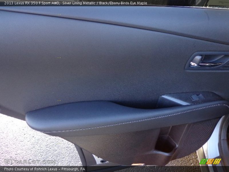 Silver Lining Metallic / Black/Ebony Birds Eye Maple 2013 Lexus RX 350 F Sport AWD