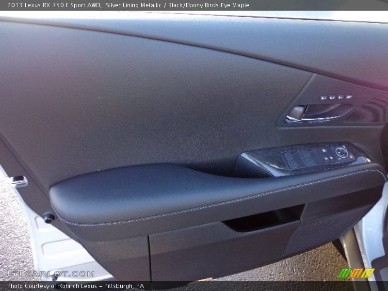 Silver Lining Metallic / Black/Ebony Birds Eye Maple 2013 Lexus RX 350 F Sport AWD