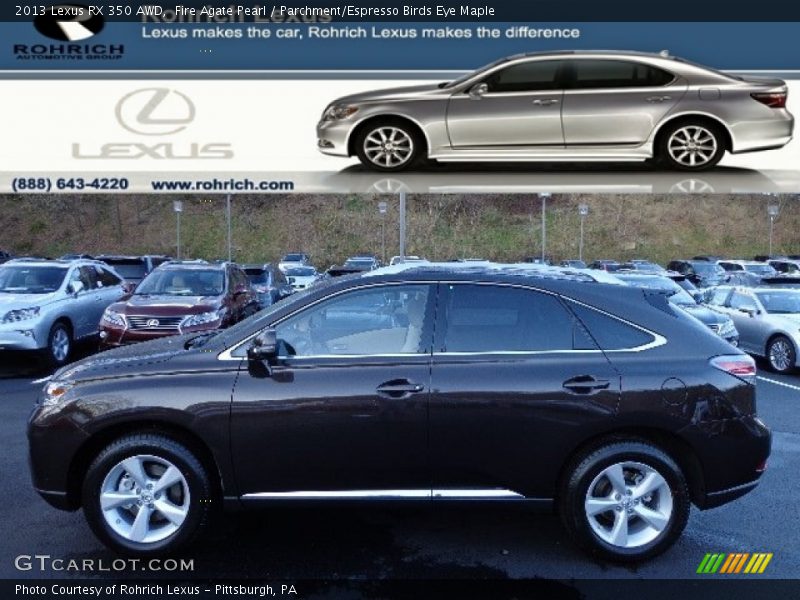 Fire Agate Pearl / Parchment/Espresso Birds Eye Maple 2013 Lexus RX 350 AWD