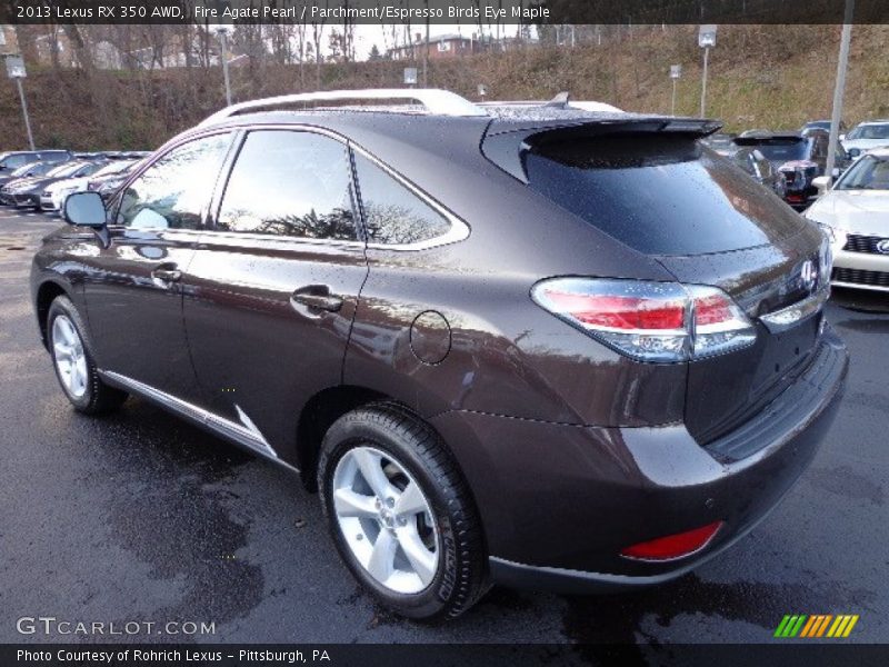 Fire Agate Pearl / Parchment/Espresso Birds Eye Maple 2013 Lexus RX 350 AWD